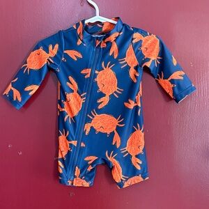 Carter's Blue and Orange Crab Rashguard